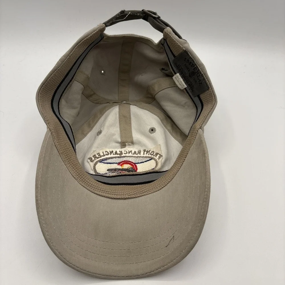 Front Range Anglers Imperial Hat Strap Back Cap Beige Boulder Colorado Fishing